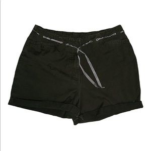 Dark green high waisted shorts